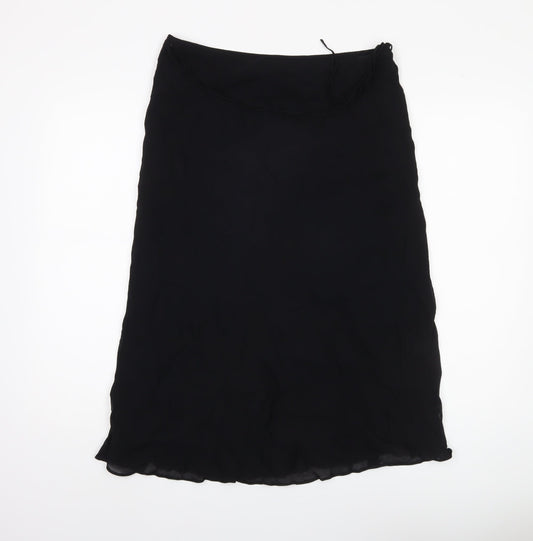Marks and Spencer Women's Black Midi Skirt, Size 14
