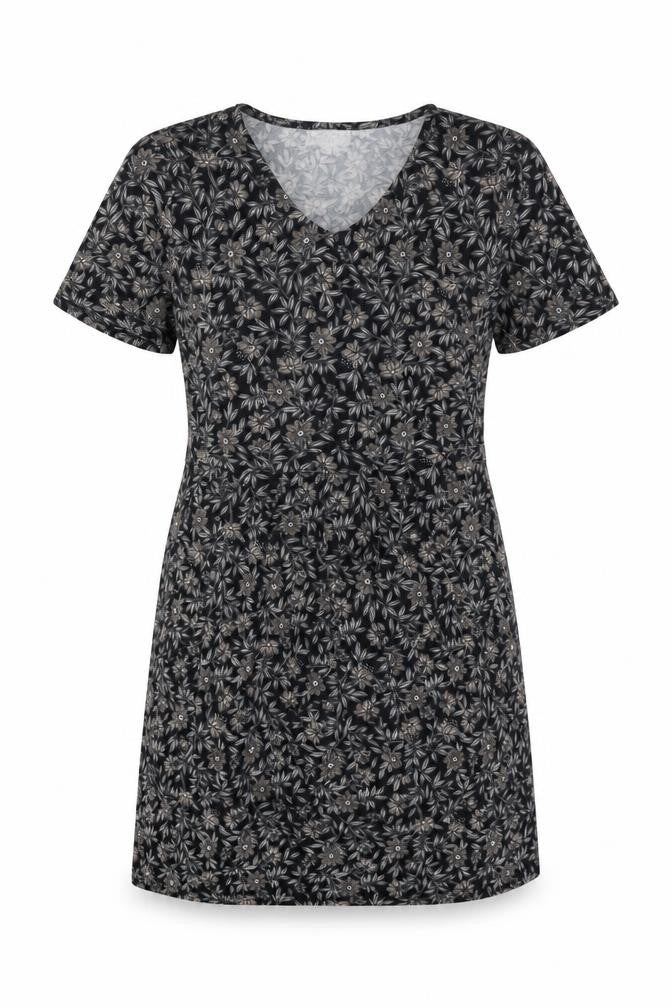 Apricot Women's Black Floral T-Shirt Dress Size 12
