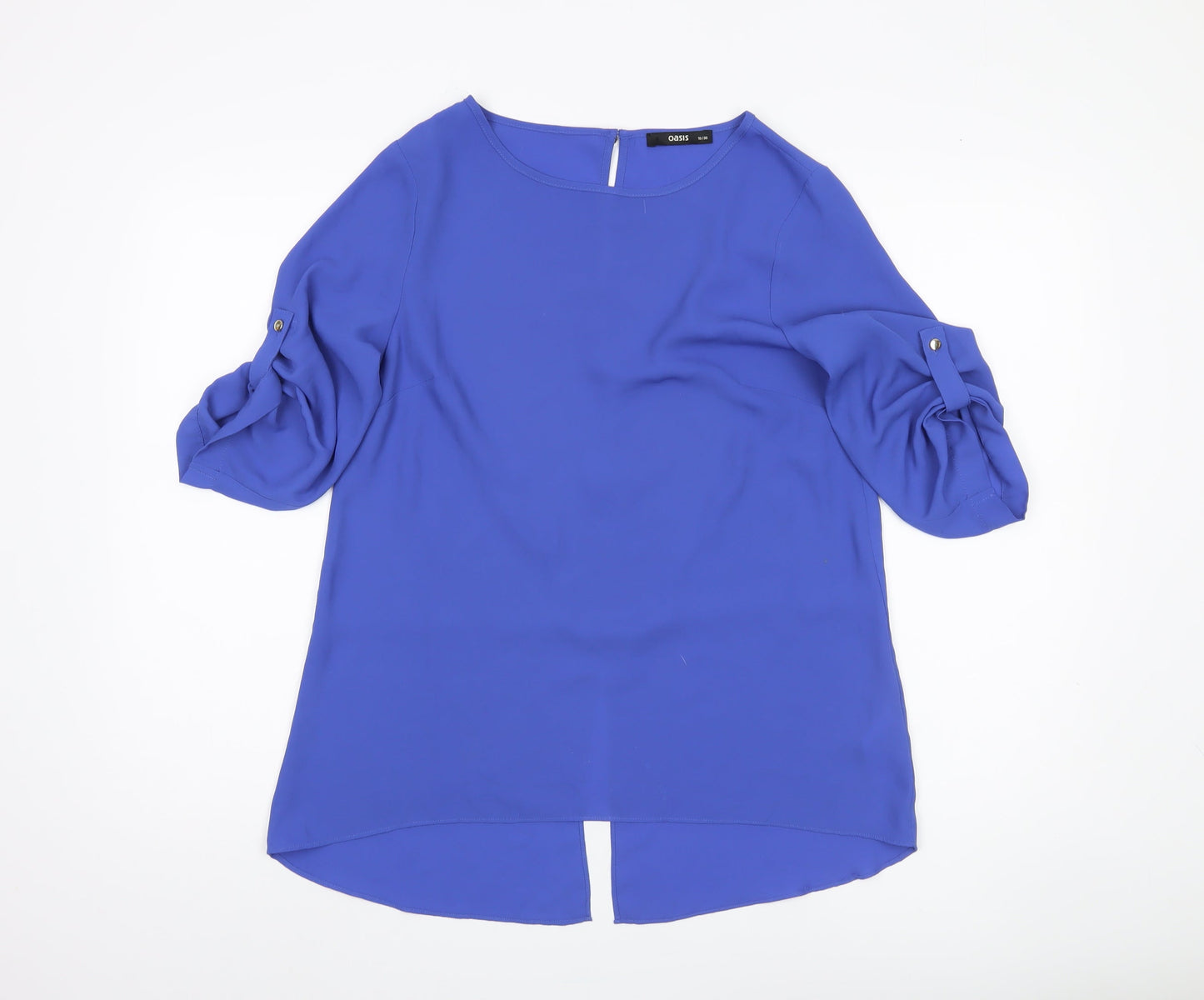 Womens UK Size 10 Oasis Blue  Blouse