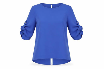 Womens UK Size 10 Oasis Blue  Blouse