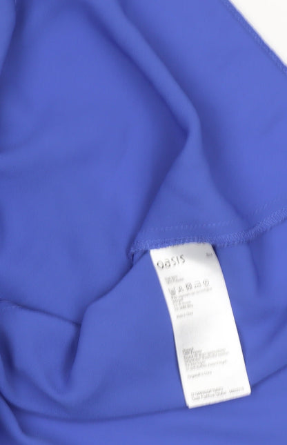Womens UK Size 10 Oasis Blue  Blouse