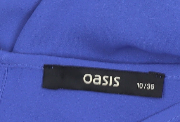 Womens UK Size 10 Oasis Blue  Blouse