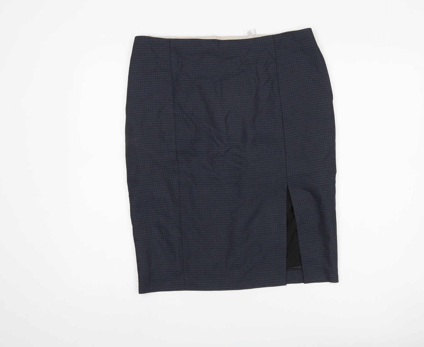 Next Women's Blue Pencil Skirt Size 14 Check