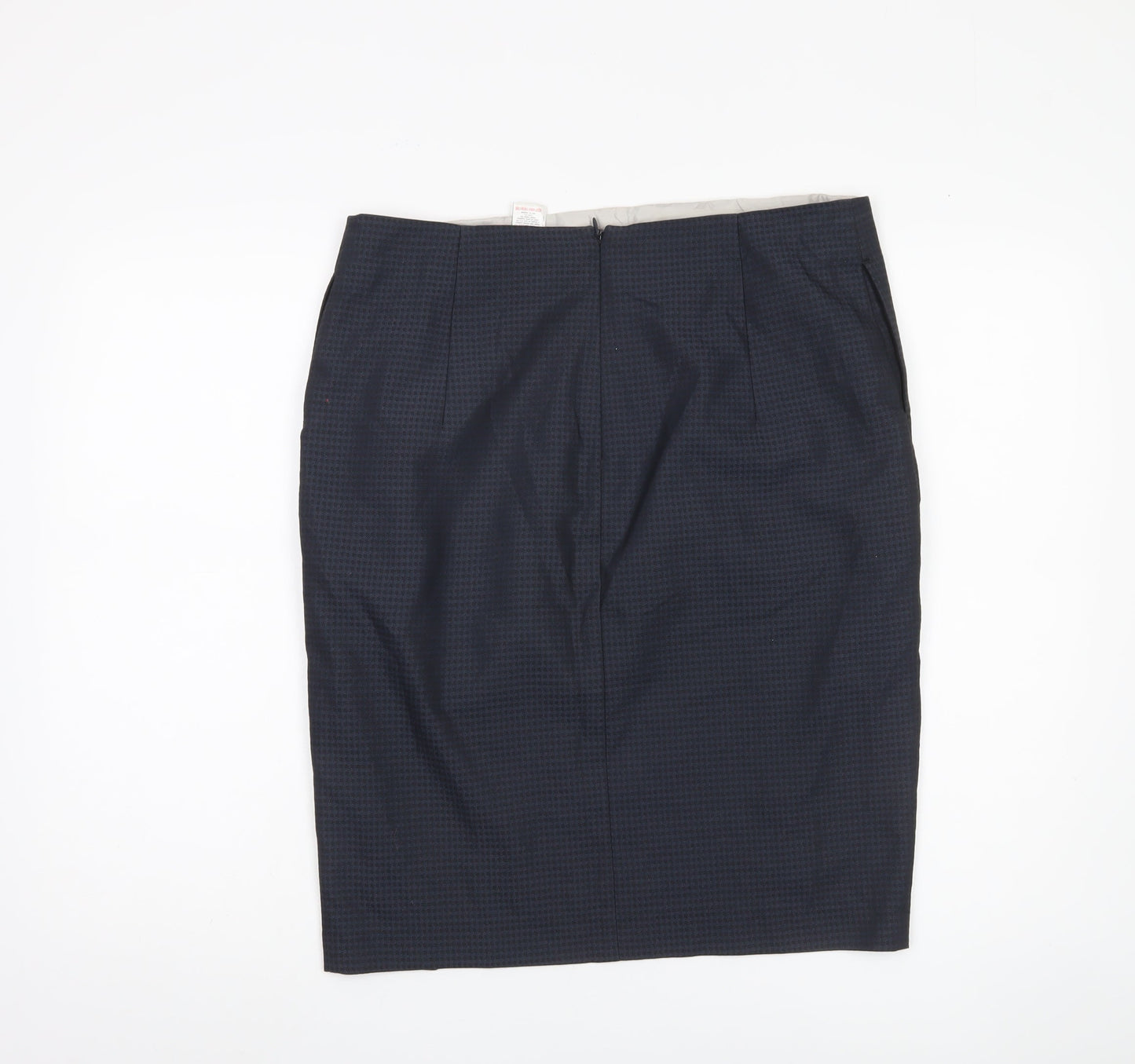 Next Women's Blue Pencil Skirt Size 14 Check