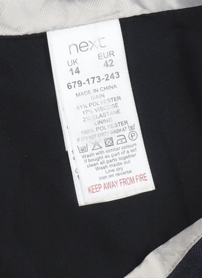 Next Women's Blue Pencil Skirt Size 14 Check