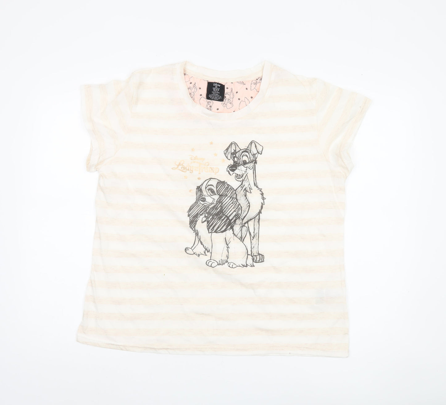 Disney Women's Ivory T-Shirt Nightshirt - Lady and the Tramp