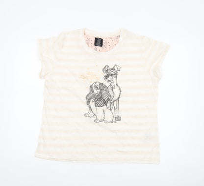 Disney Women's Ivory T-Shirt Nightshirt - Lady and the Tramp