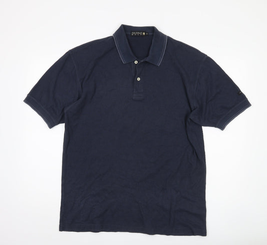 Pringle Golf Men's Blue Polo, Medium, Short Sleeve, Cotton