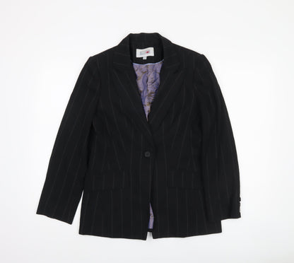 Next Women's Black Pinstripe Blazer Size 12