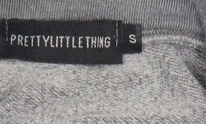 PrettyLittleThing Women's Grey Cropped Pullover Sweatshirt S