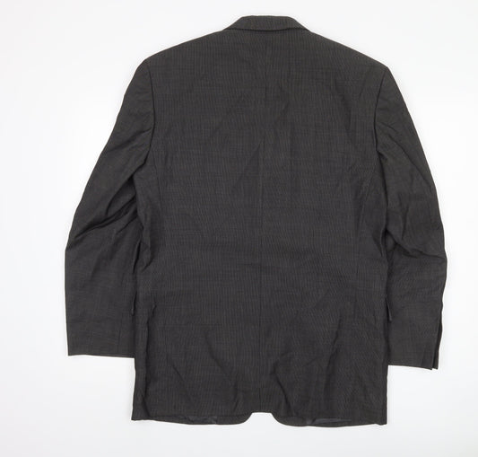 Austin Reed Men's Black Short Wool Blazer, 38S