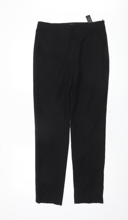 Womens UK Size 12 Massimo Dutti Regular Fit  Black Trousers