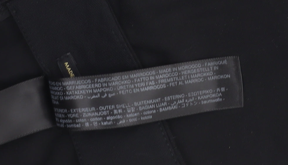 Womens UK Size 12 Massimo Dutti Regular Fit  Black Trousers