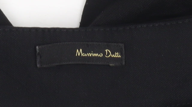 Womens UK Size 12 Massimo Dutti Regular Fit  Black Trousers