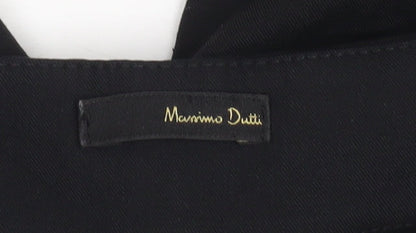 Womens UK Size 12 Massimo Dutti Regular Fit  Black Trousers