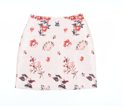 H&M Women's Multicoloured Floral Pencil Skirt Size 6