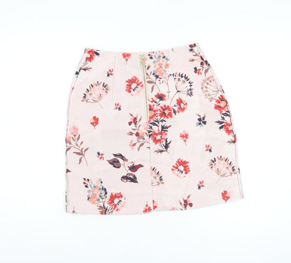 H&M Women's Multicoloured Floral Pencil Skirt Size 6