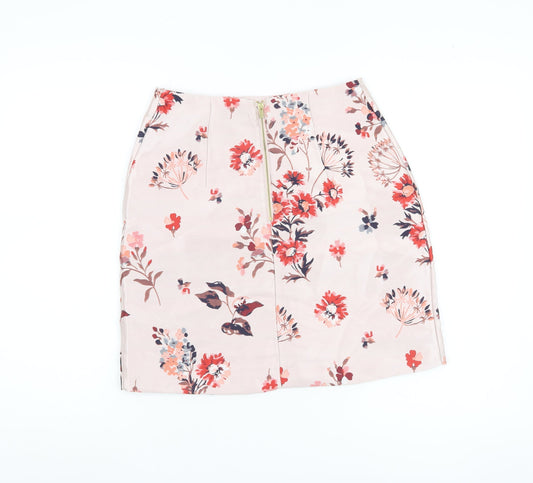 H&M Women's Multicoloured Floral Pencil Skirt Size 6