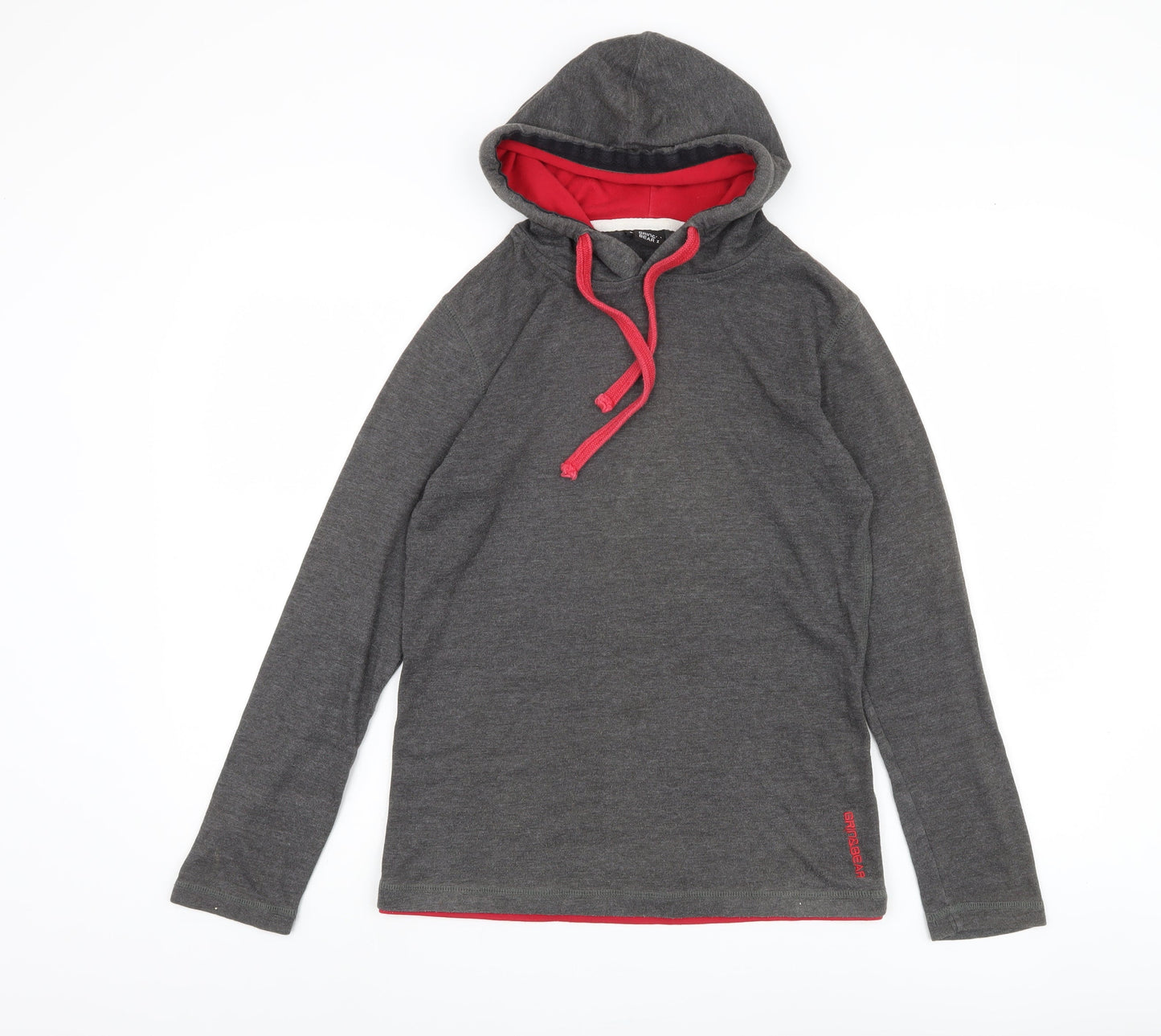 Grin & Bear Unisex Grey Pullover Hoodie S