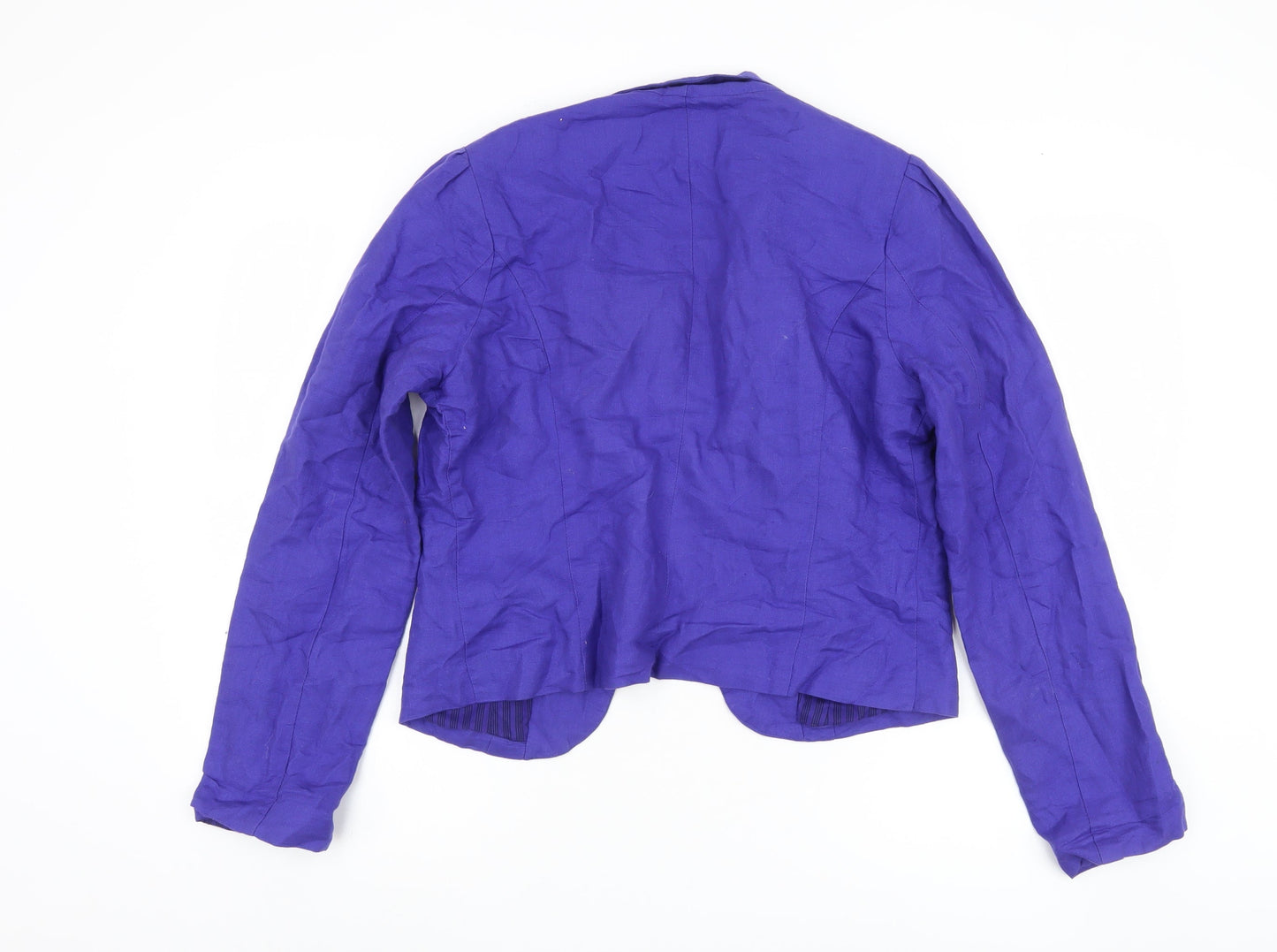 I LOVE H81 Women's Purple Cotton Blazer L
