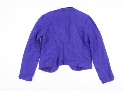I LOVE H81 Women's Purple Cotton Blazer L