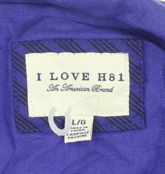 I LOVE H81 Women's Purple Cotton Blazer L