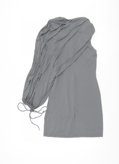 Zara Grey Balloon Sleeve Dress S