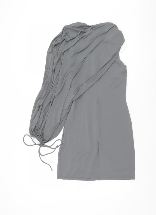 Zara Grey Balloon Sleeve Dress S