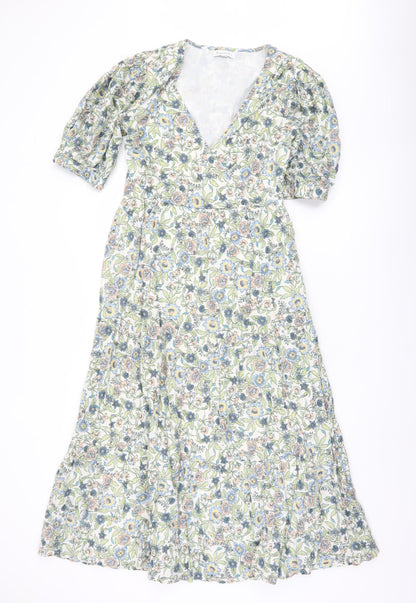 Warehouse Women’s Multicoloured A-Line Midi Dress Size 12