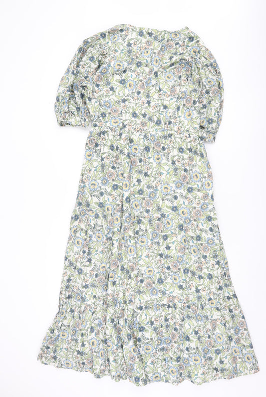 Warehouse Women’s Multicoloured A-Line Midi Dress Size 12