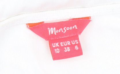 Womens UK Size 10 Monsoon White  Tank