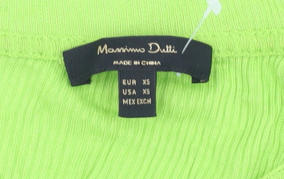 Womens UK Size XS Massimo Dutti Green  Tank