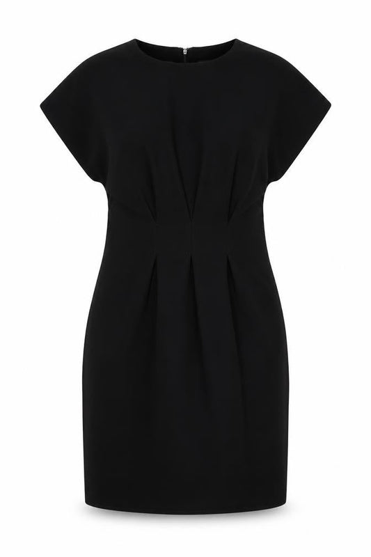 Front view of ASOS Women's Black Dress, size 12, Regular Fit