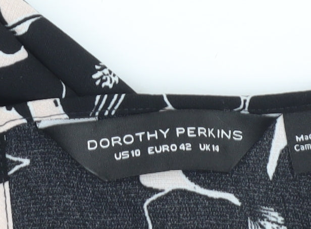 Womens UK Size 14 Dorothy Perkins Black  Blouse
