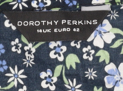 Womens UK Size 14 Dorothy Perkins Multicoloured Tunic Blouse