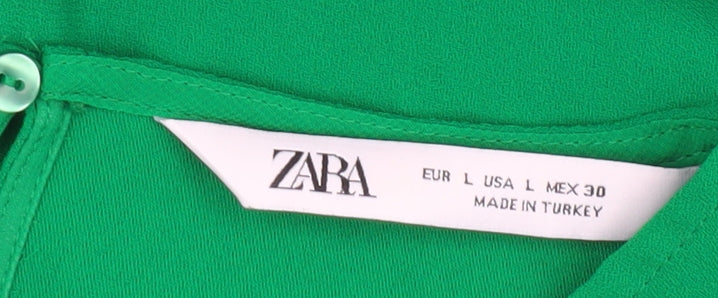 Womens UK Size L Zara Green  Blouse