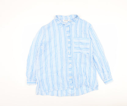 Womens UK Size 10 Great Plains Blue Basic Button-Up