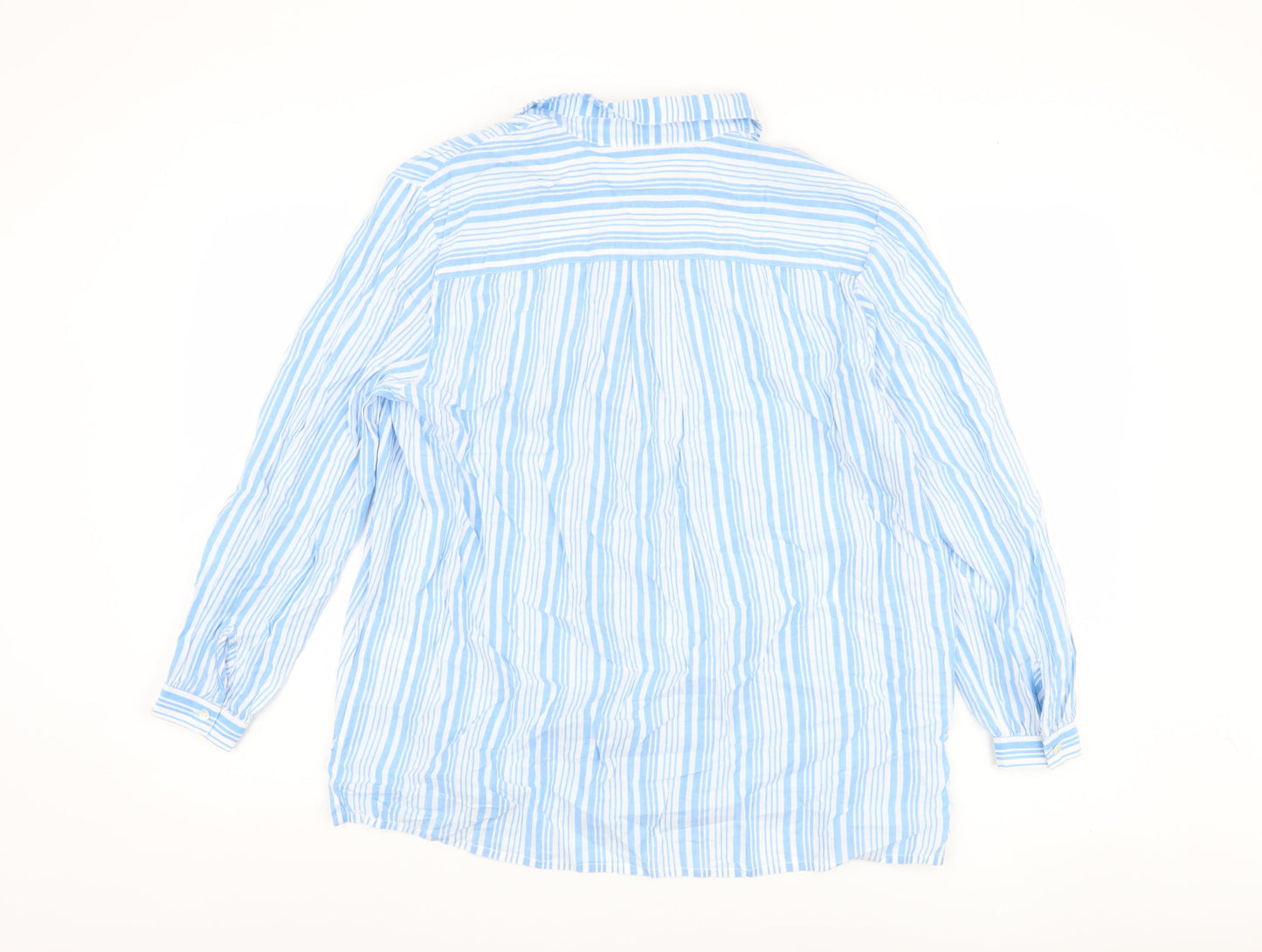 Womens UK Size 10 Great Plains Blue Basic Button-Up