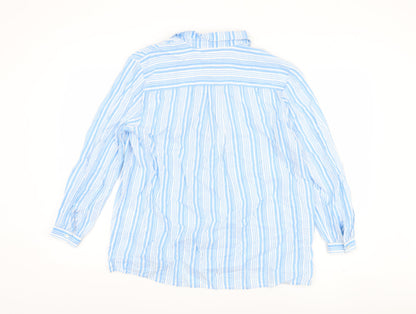 Womens UK Size 10 Great Plains Blue Basic Button-Up
