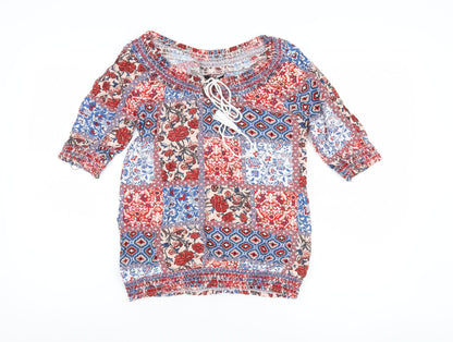 Womens UK Size 10 Max Multicoloured Basic Blouse