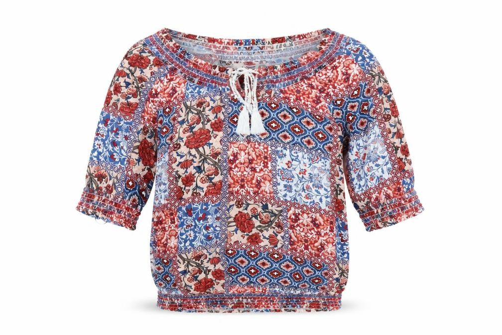 Womens UK Size 10 Max Multicoloured Basic Blouse