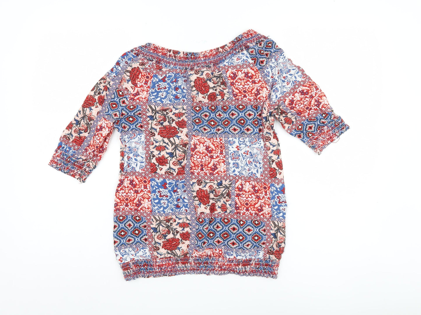 Womens UK Size 10 Max Multicoloured Basic Blouse