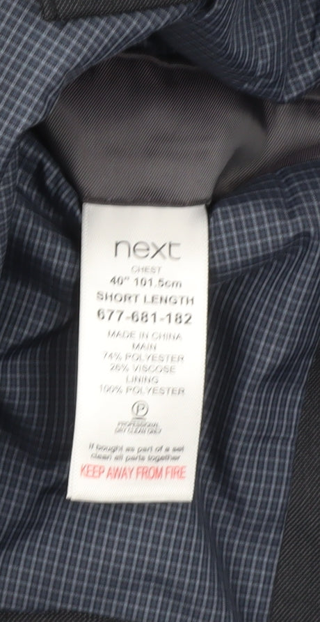 Mens UK Size 40 NEXT Regular Grey Suit Jacket