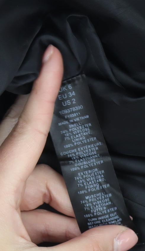 Miss Selfridge Women's Black Slim Blazer Size 6