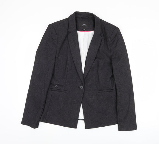 Next Women's Black Blazer, Size 14, Regular Fit