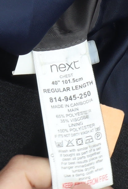 Next Men's Grey Blazer 40R Regular Fit Jacket