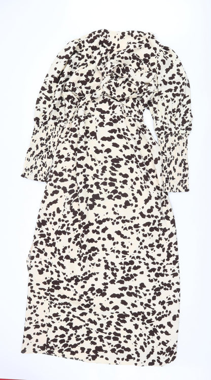 Glamorous Women's Animal Print Midi Wrap Dress