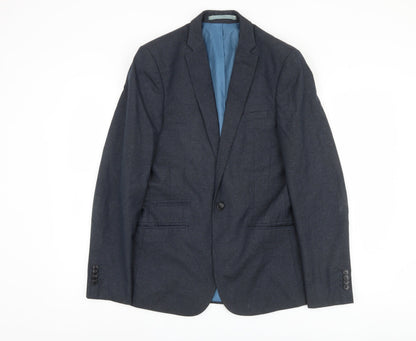 Mens UK Size 36 Marks and Spencer Regular Blue Suit Jacket