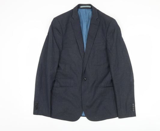 Mens UK Size 36 Marks and Spencer Regular Blue Suit Jacket