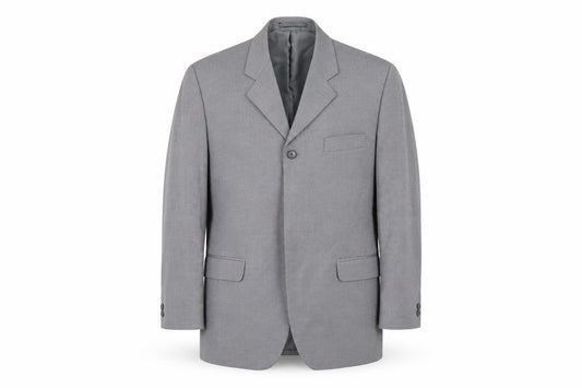 Front view of Emporium Grey Men's Blazer Jacket, size 40R